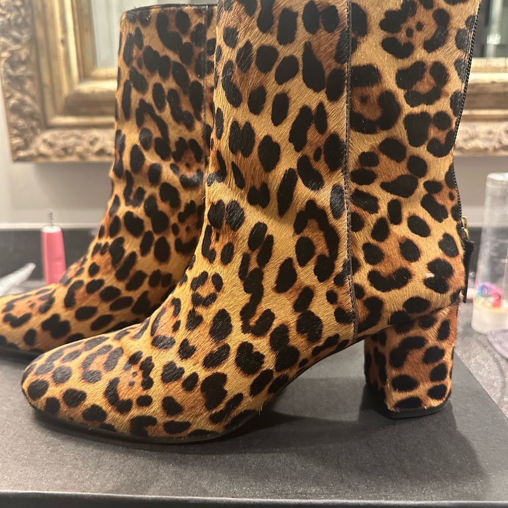 J Crew Calf Hair Ankle Boots